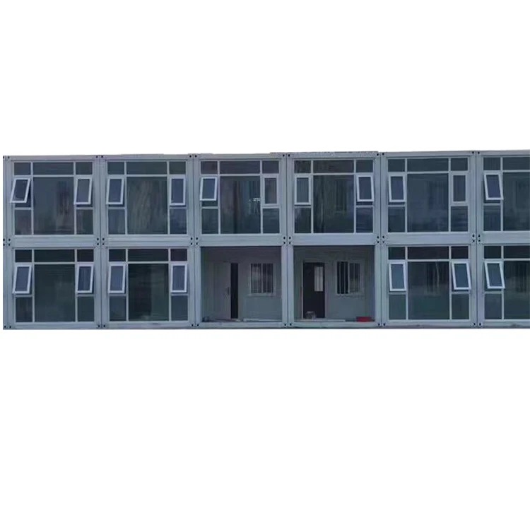 stackable 20ft prefab modular container office building with glass wall