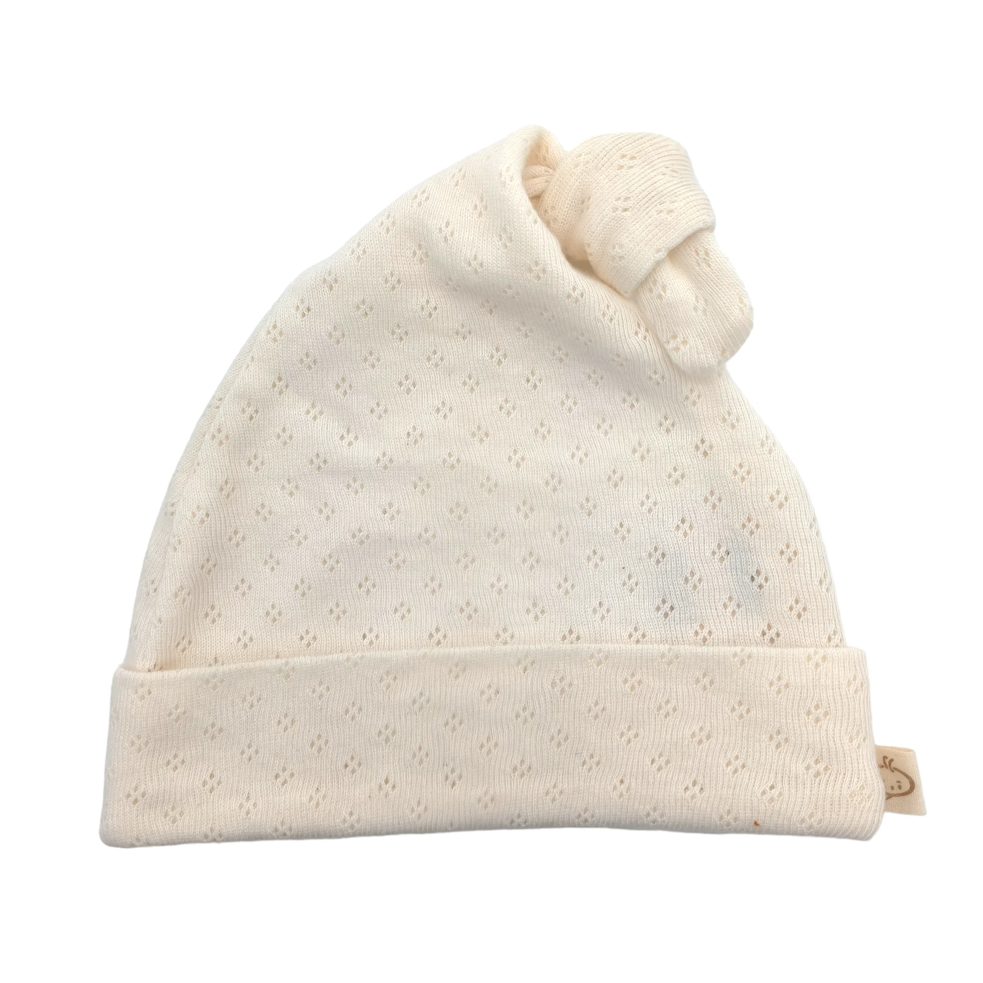 Baby Hats Wholesale Baby Double Knot Cap Baby Cotton Hat Babymio Factory Price Newborn Unisex 100% Organic Cotton Beanie Striped