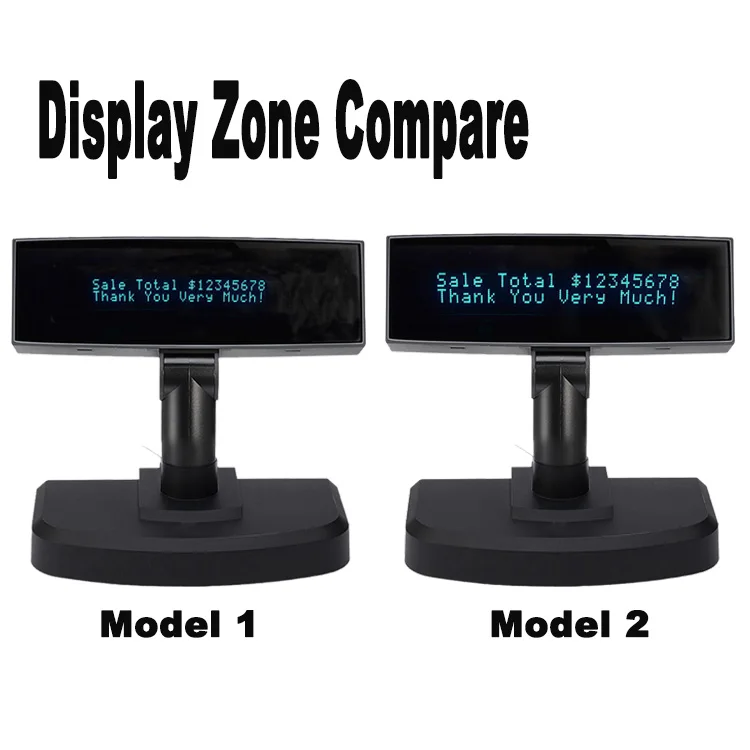 Pos Tft Pole Cash Register Two Lines Cashier Customer Display VFD Screen With Usb Interface