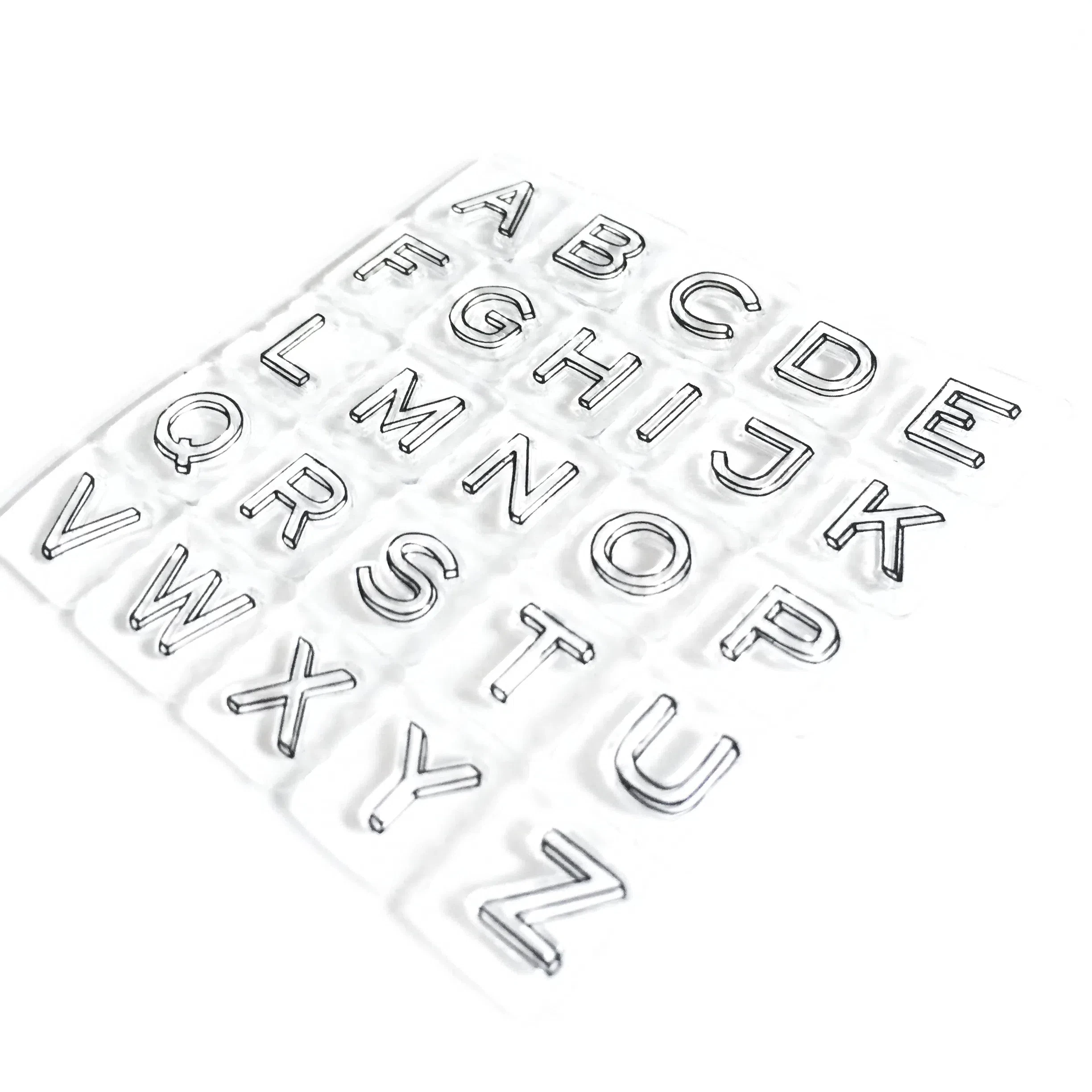 Clear Stamps Manufacturer Customized Alphabet Clear Stamps 26 Letter Stamps Scrapbooking Greeting Cards Postcards Decoration