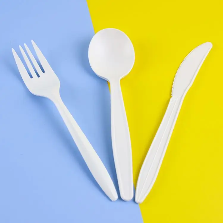 Biodegradable & Compostable Bioplastic Disposable PLA Plastic Cutlery & Utensils, PLA Forks Cutlery