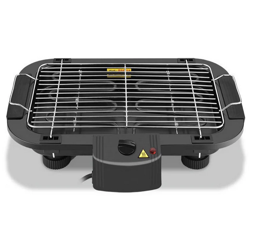 1800W Electric BBQ Grill Indoor Household Korean BBQ with Oil receiving tray for Family 3-5 people barbecue