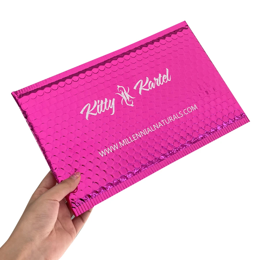 Recycled 6x10 Rose Gold Bubble Mailer Bubble Mailing Bags Colored Envelopes With Logo