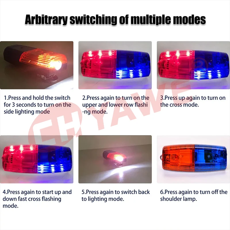 Strobe Led shoulder warning light multi-functional shoulder light traffic shoulder lamp
