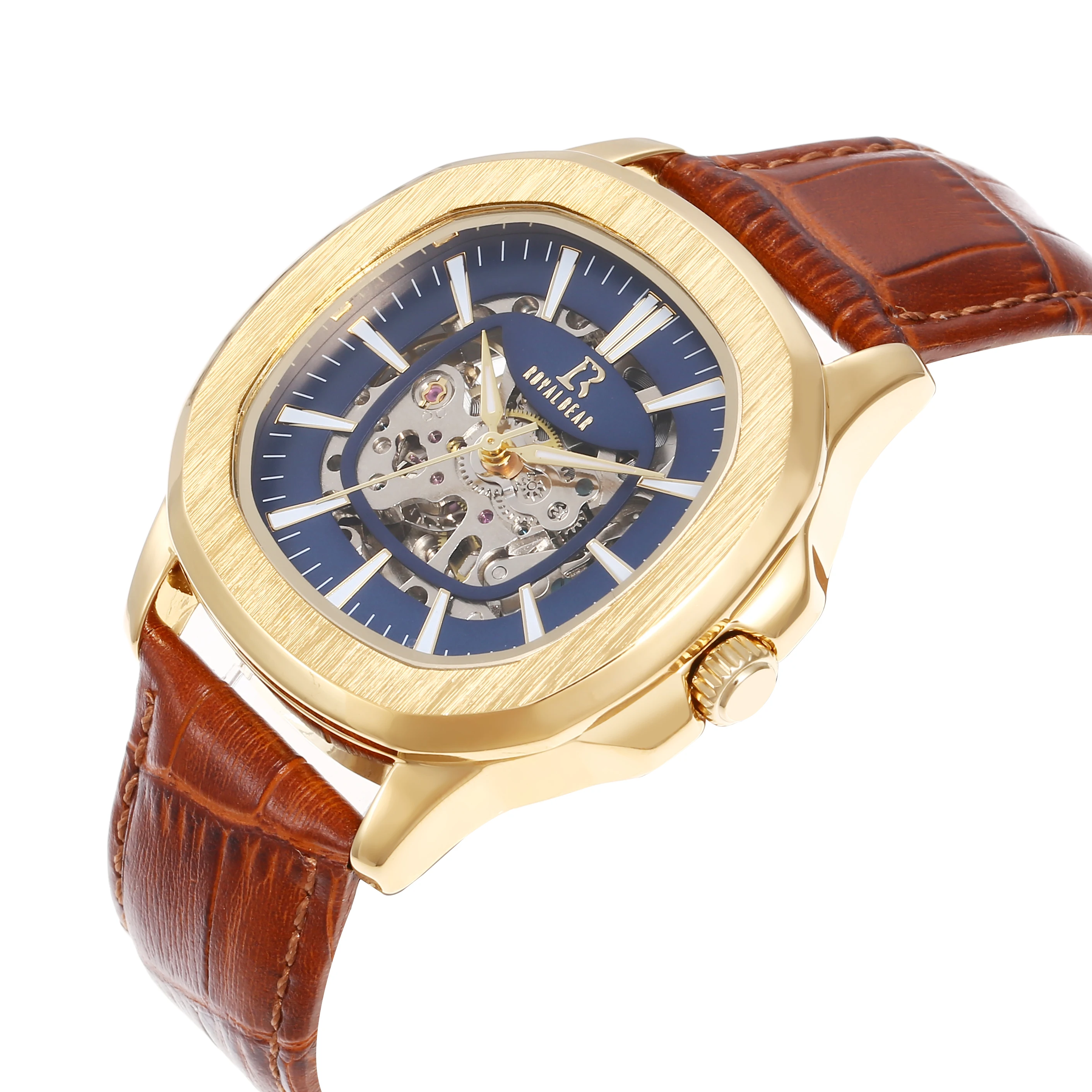 Mechanical Watch Oem Luxury Men Automatic Wristwatch Stainless Steel 100m Waterproof Watch