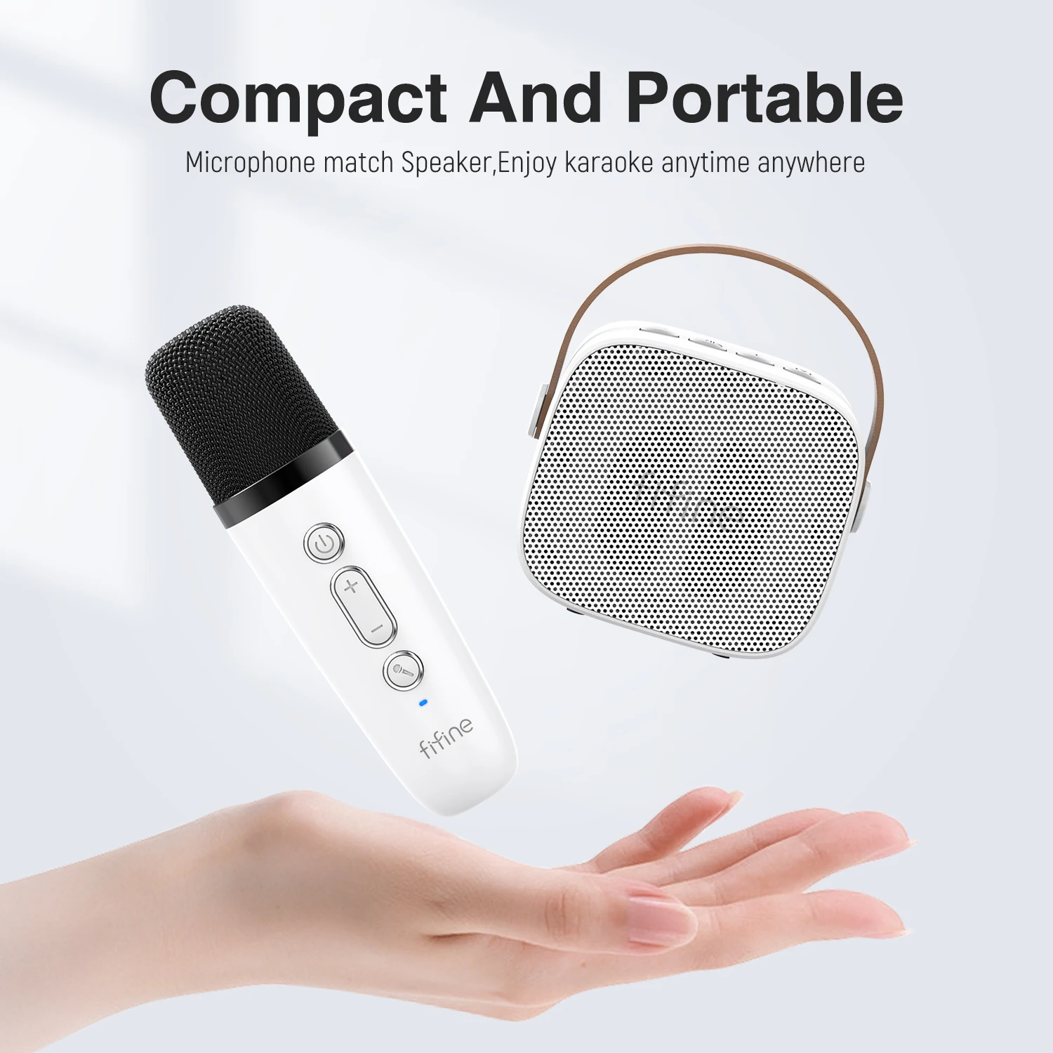 Fifine E1 Christmas Gifts Wireless Handheld Microphone With Speaker kid Microphone Wireless Karaoke Microphones