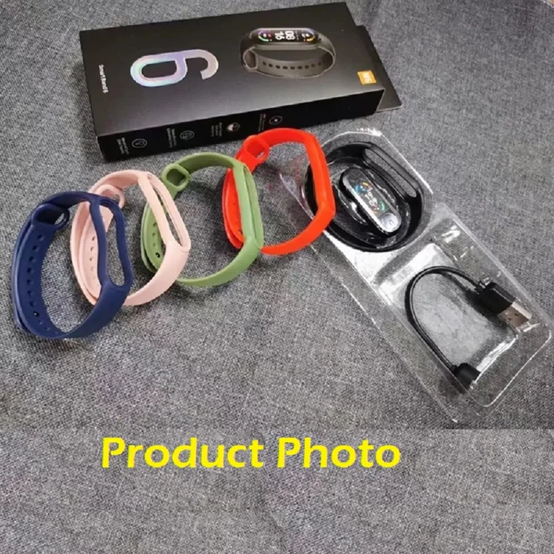 Smartwatch Band 6 Temperature Online Reloj Music Smart Watch Wristband M6 For Huawei Band 6 Xiomi Redmi Smart Watch Band 6