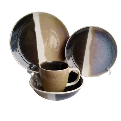 Ceramic Dinnerware Soup Bowl Colorful Reactive Glaze Round  Soup Bowl Wholesale