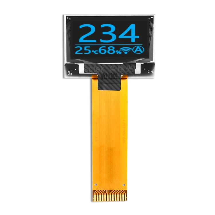 0.96 Inch 128x64 Dot Blue Color SSD1306 plug-in with connector 20 Pins  SPI Interface OLED display screen