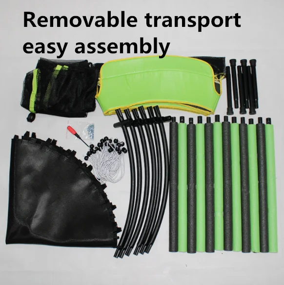 55 inch green elastic rope  home used folding  fitness adult  sport child trampoline  with enclosure
