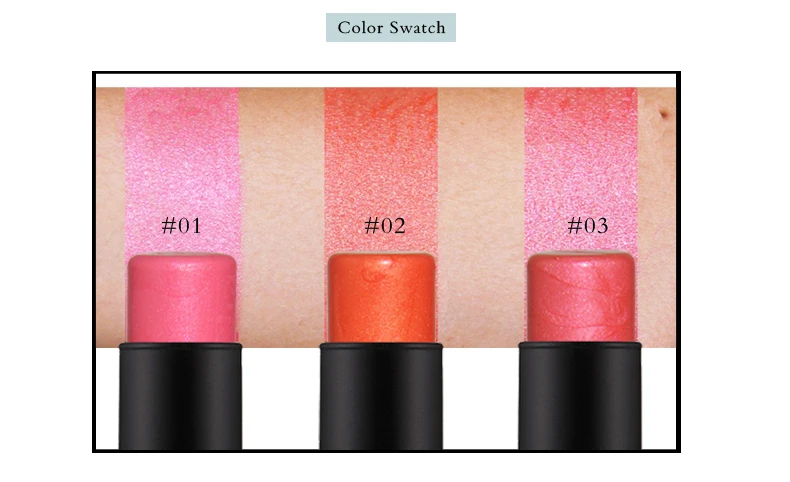 3 color magic cosmetics oem blusher private label blush makeup stick