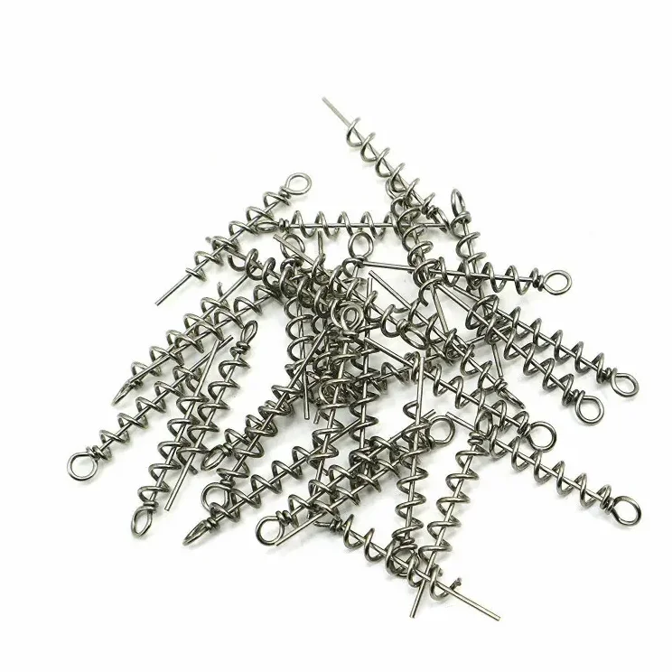 wholesale pike fishing Stainless Steel Soft Bait Pin Lure Fishing Pin Spring