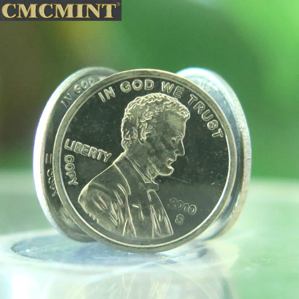 Ниобиевые слитки 1 г 999 тонкие ниобиевые 2010 монеты Lincoln Penny A133