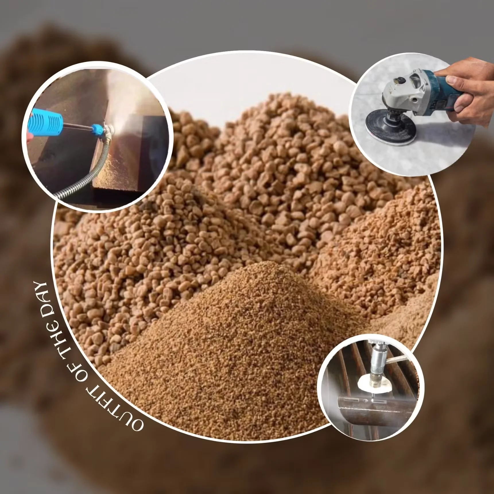 40/60 Crushed Abrasive Sanding Blasting Polishing Grit Granule Granis Sand Walnut Shell for Sandblasting
