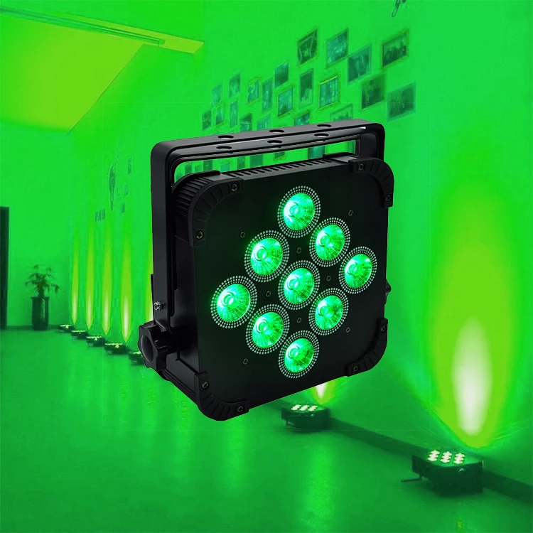 stage max waterproof 9x18w battery wireless led rgbw sova cob stan dj par light dmx