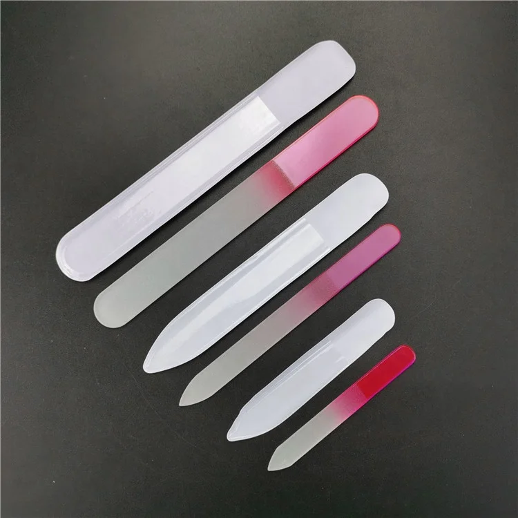 Wholesale file nail glass with case small nano shiner glass nail file Personalized Glass Crystal Nail File