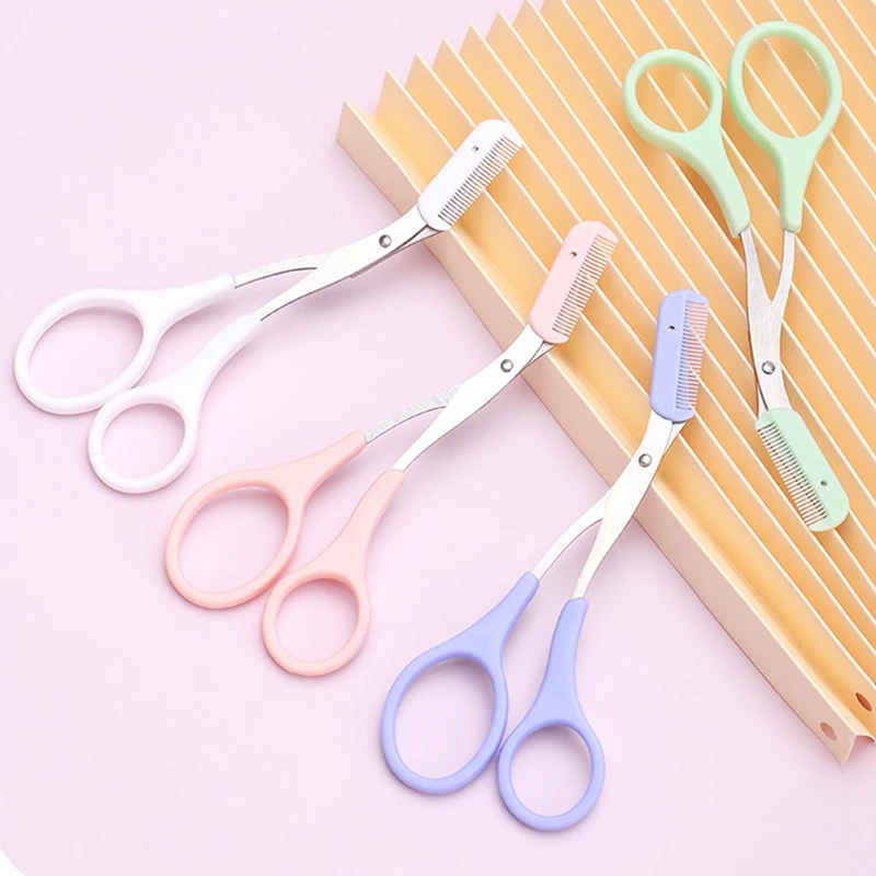 Best Selling Eyebrow Trimmer Scissors With Eyebrow Comb Small Comb Beginner Kit Complete Eyebrow Trimmer Shave