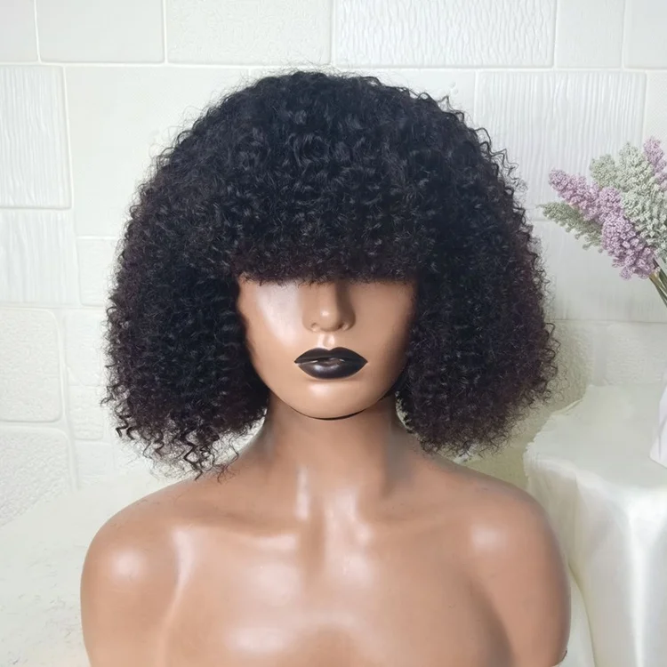 Горячая Красота волос Кудрявые кудрявые волосы девственницы оптовая взрыва парик кутикулы выровненные волосы парик