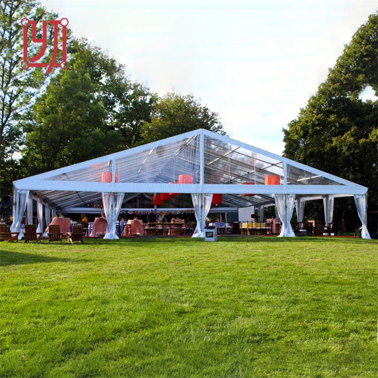 Custom 20x40 commercial clear frame event wedding tent transparent structures marquee tents for outdoor occasions for 500 people