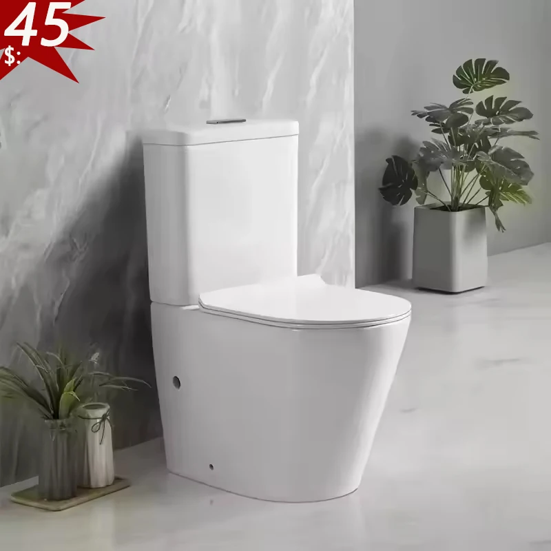 Europe standard modern p trap washdown sanitary ware ceramic bathroom toilet set two piece toilet