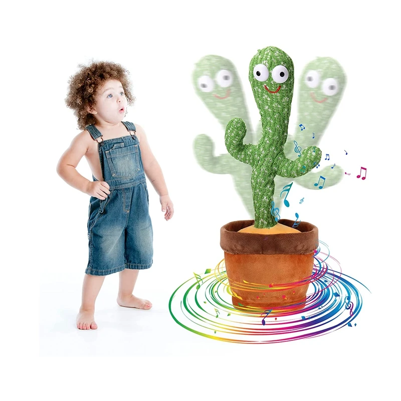 Squid Game Dancing Cactus Fidge Plush Kids Pet Sing Toys Robots Twisting Usb Charging