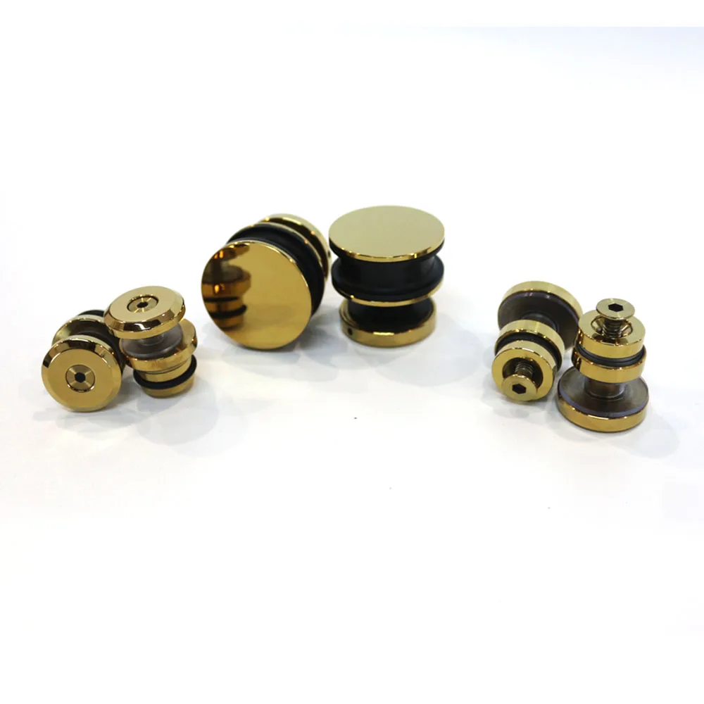 NCYINOX brushed brass gold bathroom sliding shower room glass door fitting hardware system kits accessories