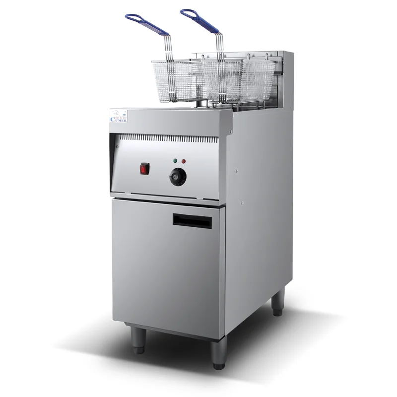 
High quality stainless steel deep fryer electric fryers with 2 tanks 