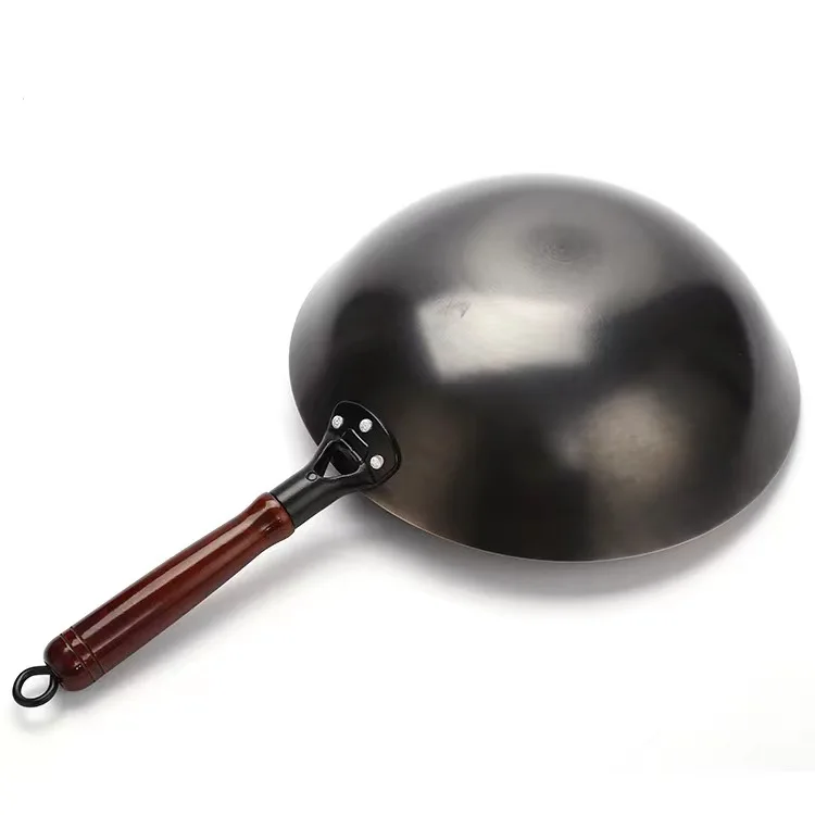 Carbon Steel Corten Steel Induction Wok Pan Cast Iron Home Cooking With Handles Cookware Woks Chinese Wok Pan