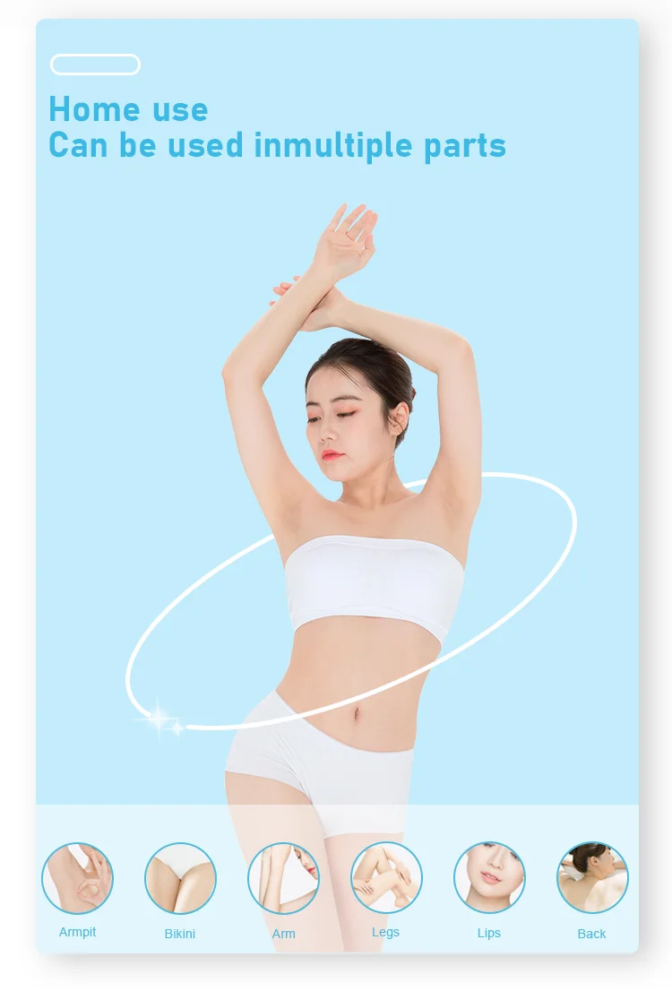 Home Use Beauty Equipment Effective IPL Laser Hair Removal Handset Painless Epilator For Bikini Safe Professional Laser Epilator