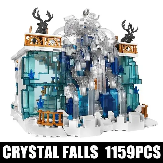 Формовка King 11009 MOC креативные игрушки с кристаллами замок строительные блоки модель развивающий подарок для девочек сборка строительных игрушек