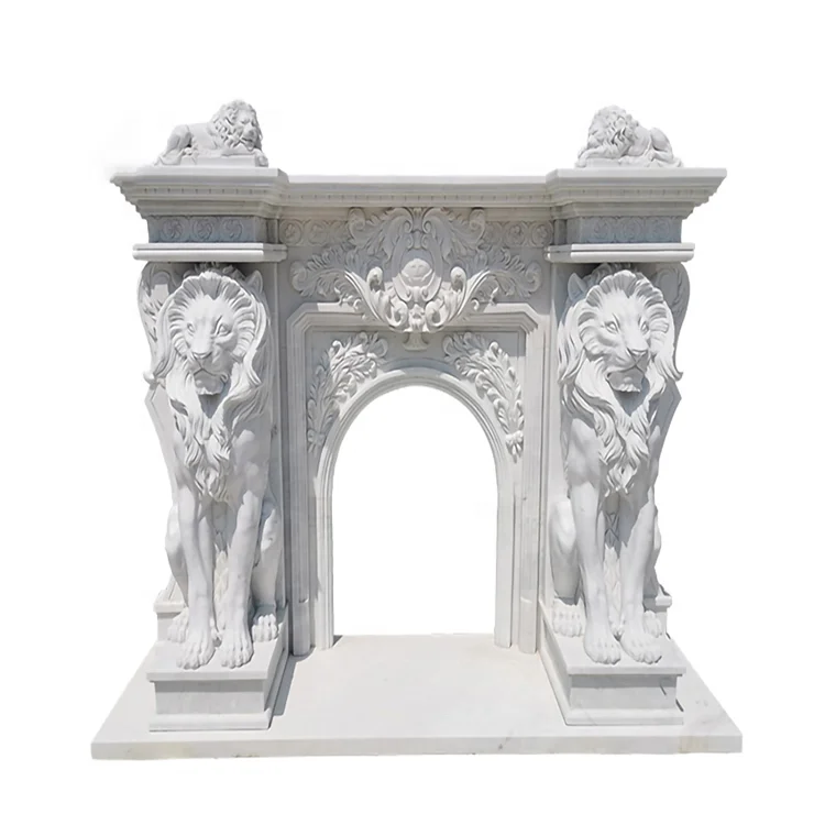 Лидер продаж 2021 года, автономный домашний мраморный каменный камин белого цвета