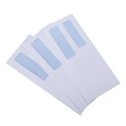 #10 High Quality Western Business White Double Window Envelope