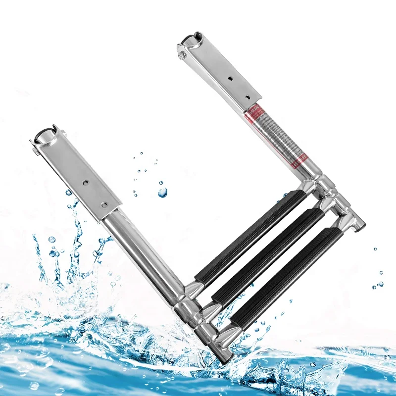 Marine Stainless Steel  3 steps 316 stainless steel boat Platform  Ladder Boarding Swim Step