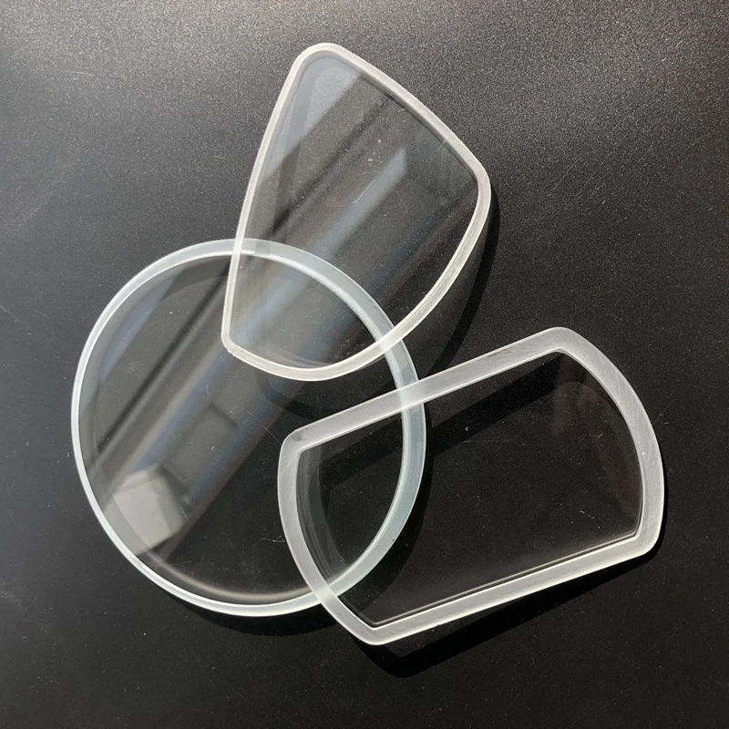 CNC Grilling Optical Step Edges for Led Light Cover Tempered Glass Solid Curve Design Factory Manufacturer Wall Light Decoration