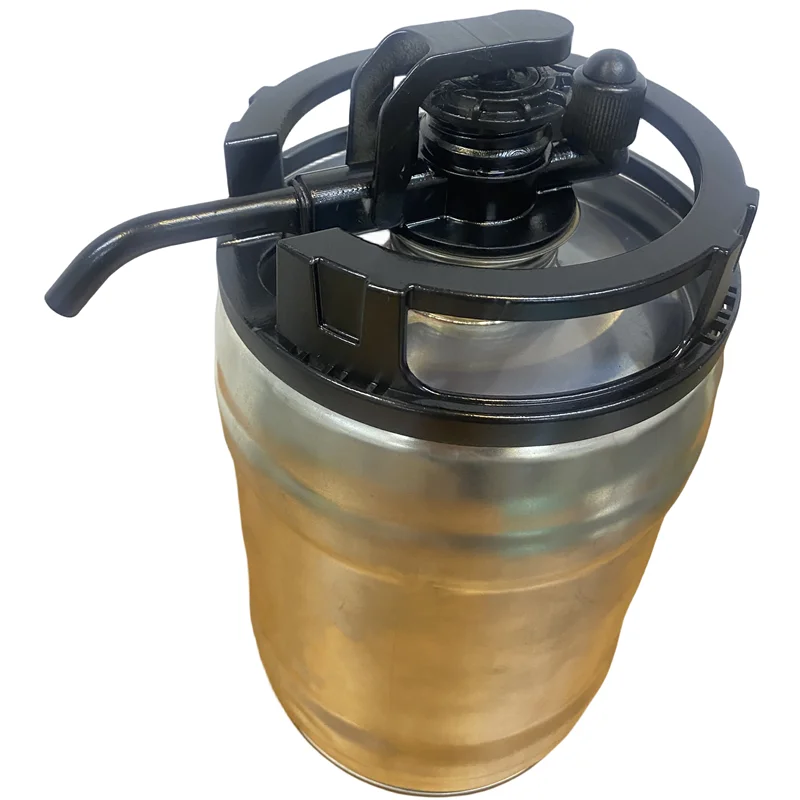 Печатный мини металлический 5l пивной бочонок с застежкой и краном из нержавеющей стали