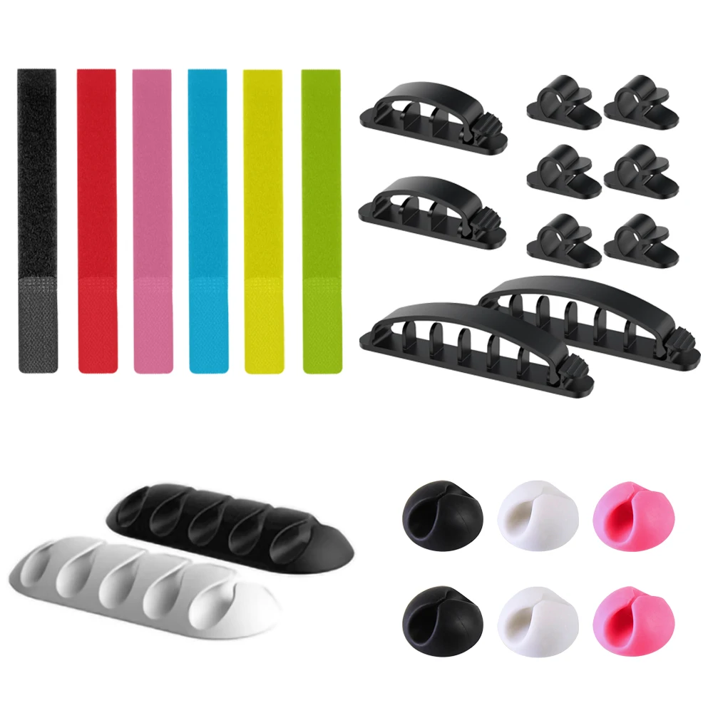 Tidy Car Cable Management For Usb Cable For Mouse headphone Tabletop Wire Hook Protector Stand Universal Organizer Cable Winder