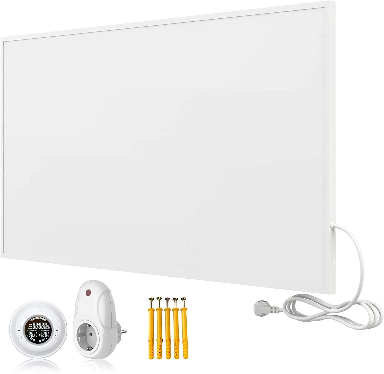 230v Easy Home Hot Yoga Room Wall Heater Electric White Infrared Heater EU UK Carbon Crystal Infrared Light Panel Yoga Ceiling