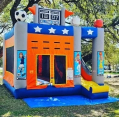 New style Kids Party Commercial Inflatable coconut Palm tree water slide