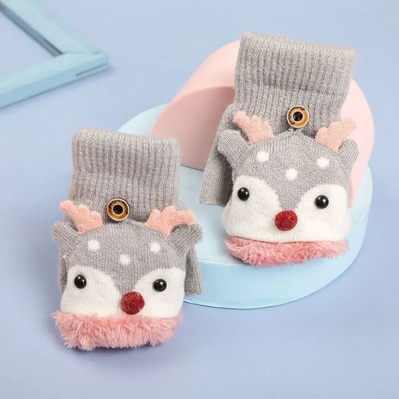 For Men And Women In Winter Cute Plus Velvet Thick Cotton To Keep Warm Korean Student Cartoon