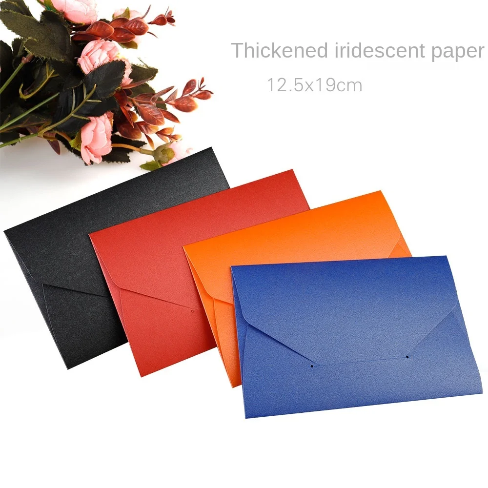 
Yiwu envelope kraft paper pearl paper color invitation envelope custom bronzing silver invitation printing card cover 