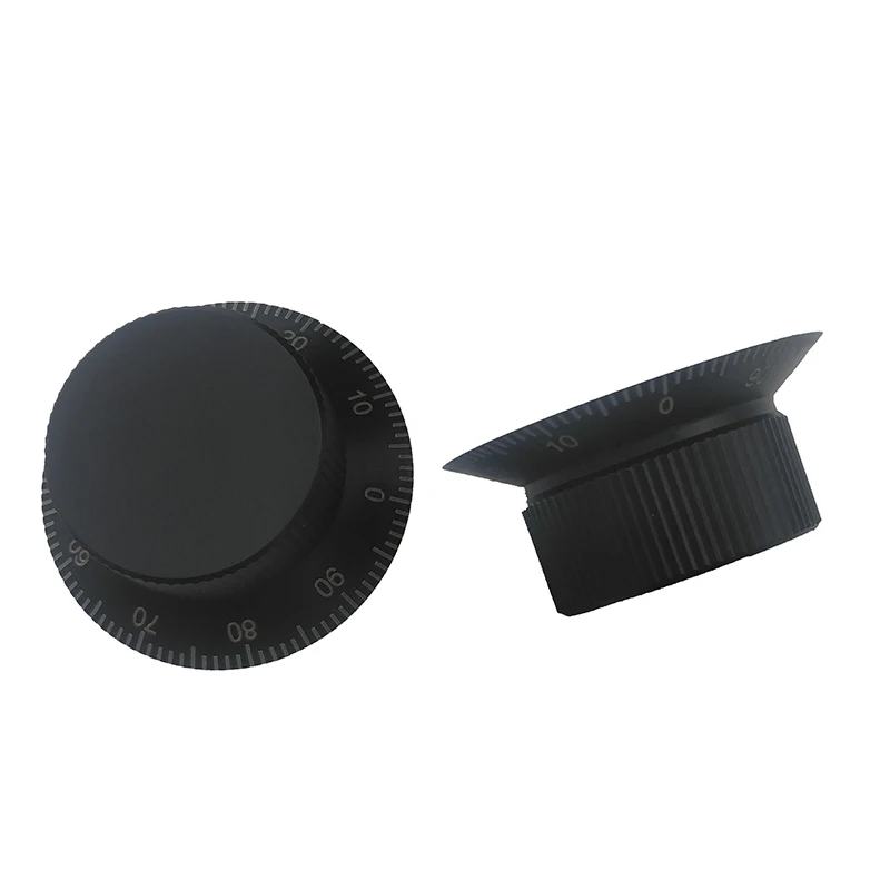 Top end Metal Aluminium Skirted Hat Bell shape Amplifier Hi Fi Dial Volume Control knobs with numbers