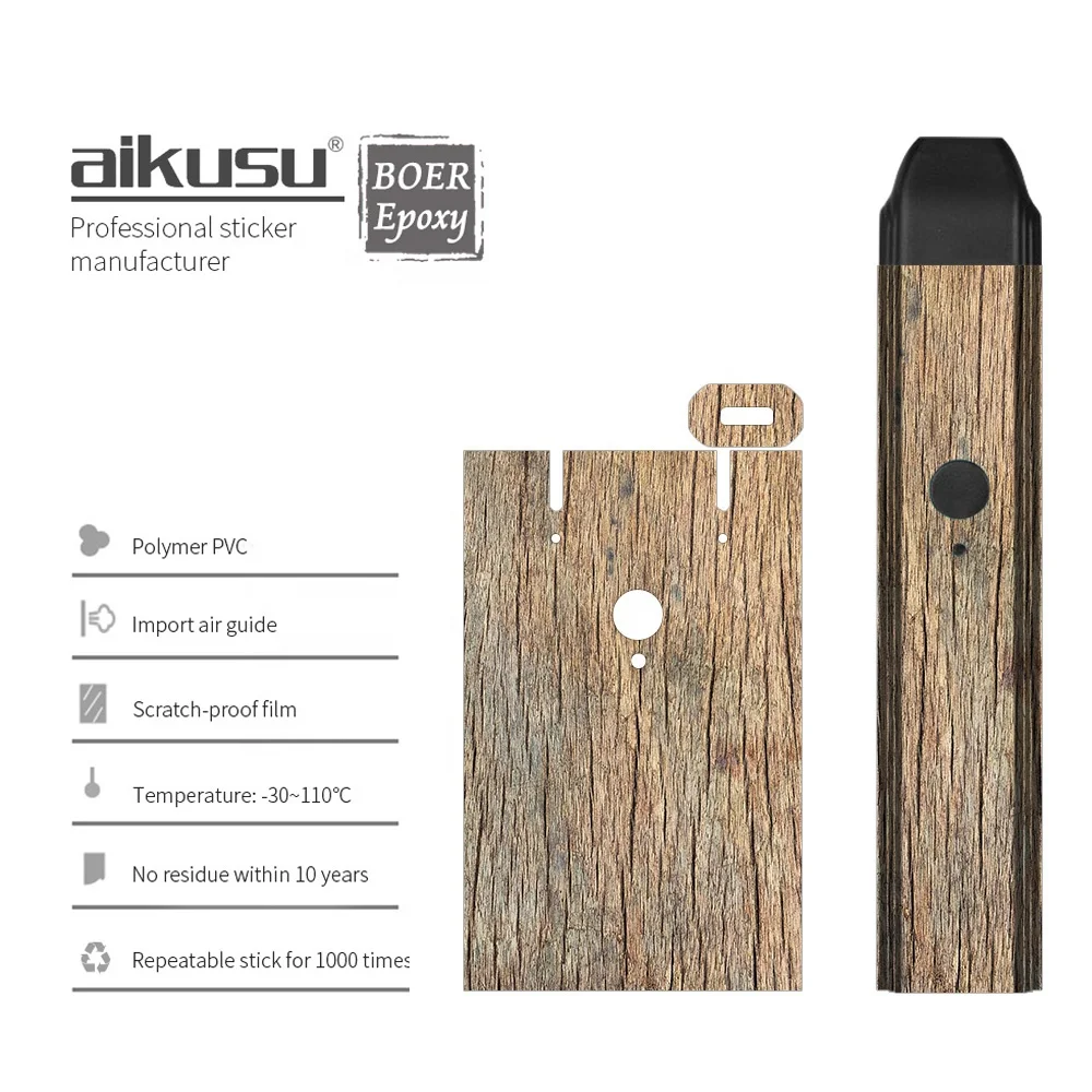 
aikusu Factory 3M wrap decal sticker for Caliburn, electronic cigarettes skin sticker vape accessories 