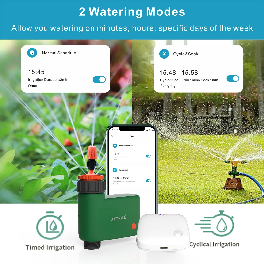 Sprinkler Timer for Outdoor Yard Garden Programmable Water Timer Hose Faucet No Flow Meter Timer Wifi Irrigation System