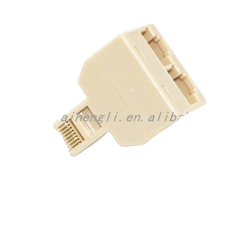 2pcs rj45 1 to 2 lan port ethernet network cable splitter adapter connector