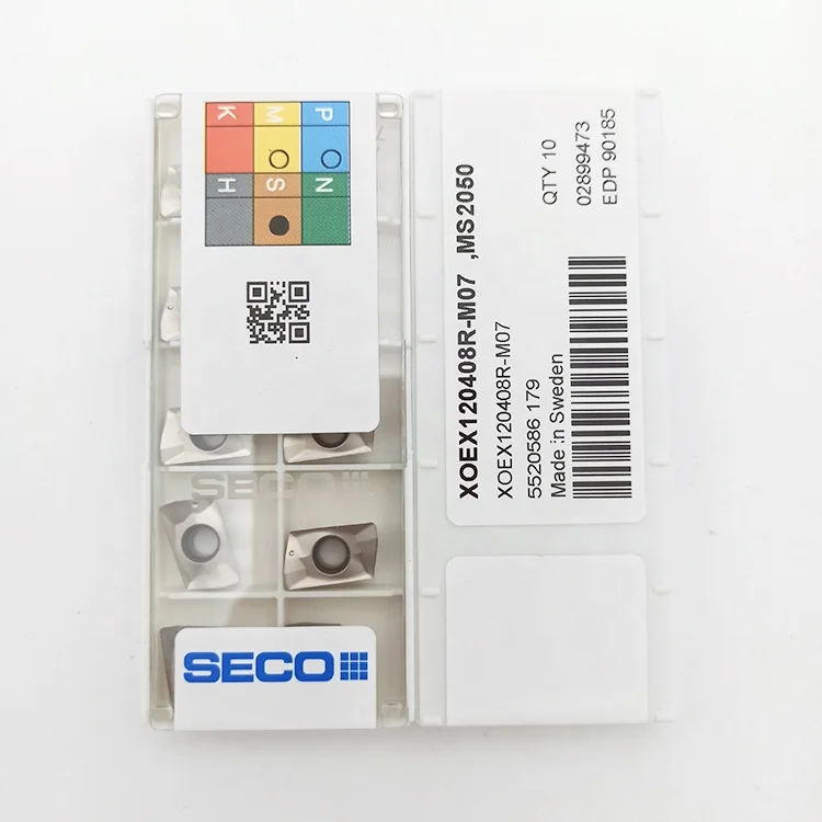 Оригинальная продукция SECO XOEX120408R-M07 MS2050 cnc твердосплавные Квадратные фрезы для фрезы из нержавеющей стали
