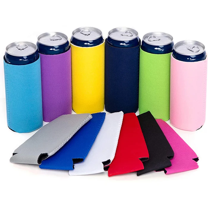 Custom Collapsible Neoprene Wedding Koozy Soda Cover Cooler Personalized Sublimation Can Sleeves Colorful Beer Cooler Koozys