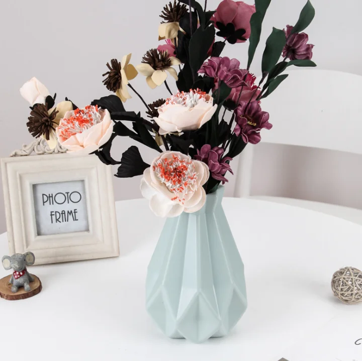 
Home Hotel Office Decoration High Quality Nordic Style Plastic Design Flower Vase 