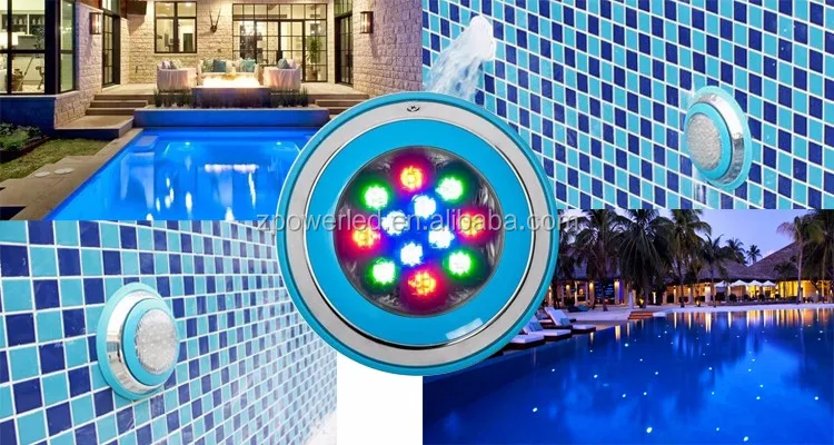 Ip68 Led Surface Mounted Rgb Swimming Pool Underwater Lights For Swimming Pool