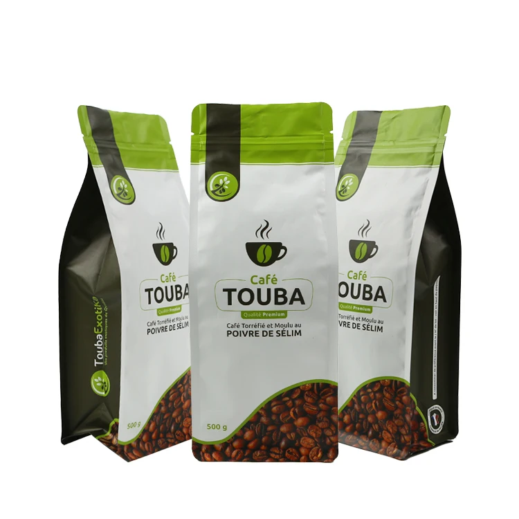 Matte Black 250g Coffee Bags Eco-Friendly 1KG Coffee Bags With Valve And Zipper For Coffee Roasters Food-Grade Packaging