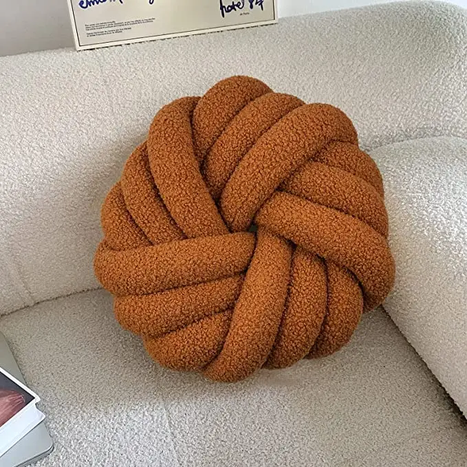 Factory Handmade Knotted Cushion Sofa Home Decor Ball Throw Plush Pillows Wholesale